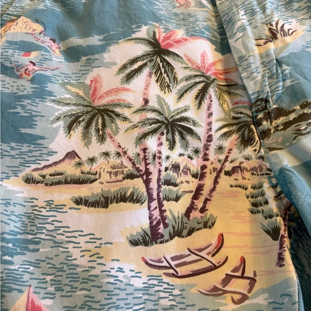 Vintage Island Print Shorts - Charleston SC - Coastal Preppy Resort Style